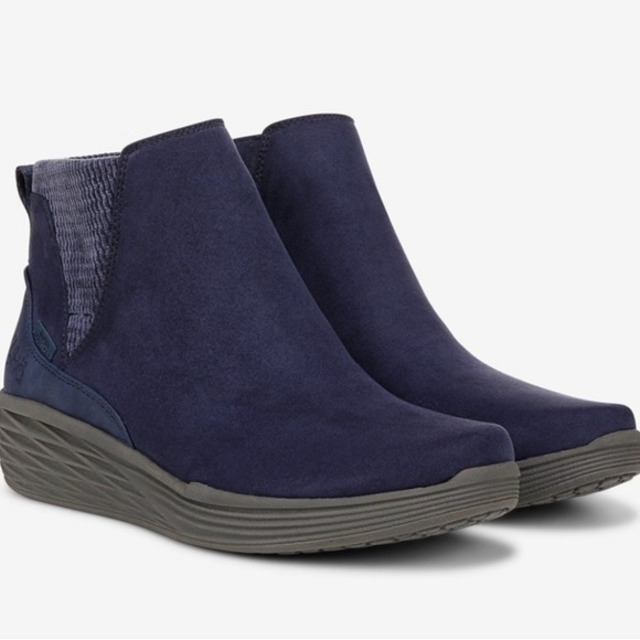 Ryka Shoes - RYKA SIDE ZIP WATER REPELLENT SNEAKER BOOTS NOELLE NEXT ACADEMY BLUE NEW